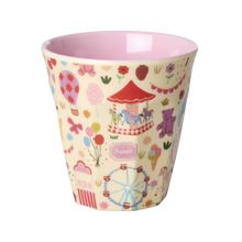 Load image into Gallery viewer, Medium Melamine Cup - Pink Fun Fair Print
