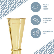 Load image into Gallery viewer, Double Jigger Stainless Steel Spirit Measure - Gold
