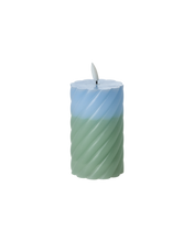 Load image into Gallery viewer, LED Pillar Candle in Blue and Green

