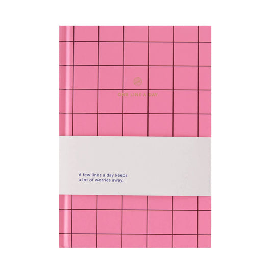 One Line A Day - Pink Checkered