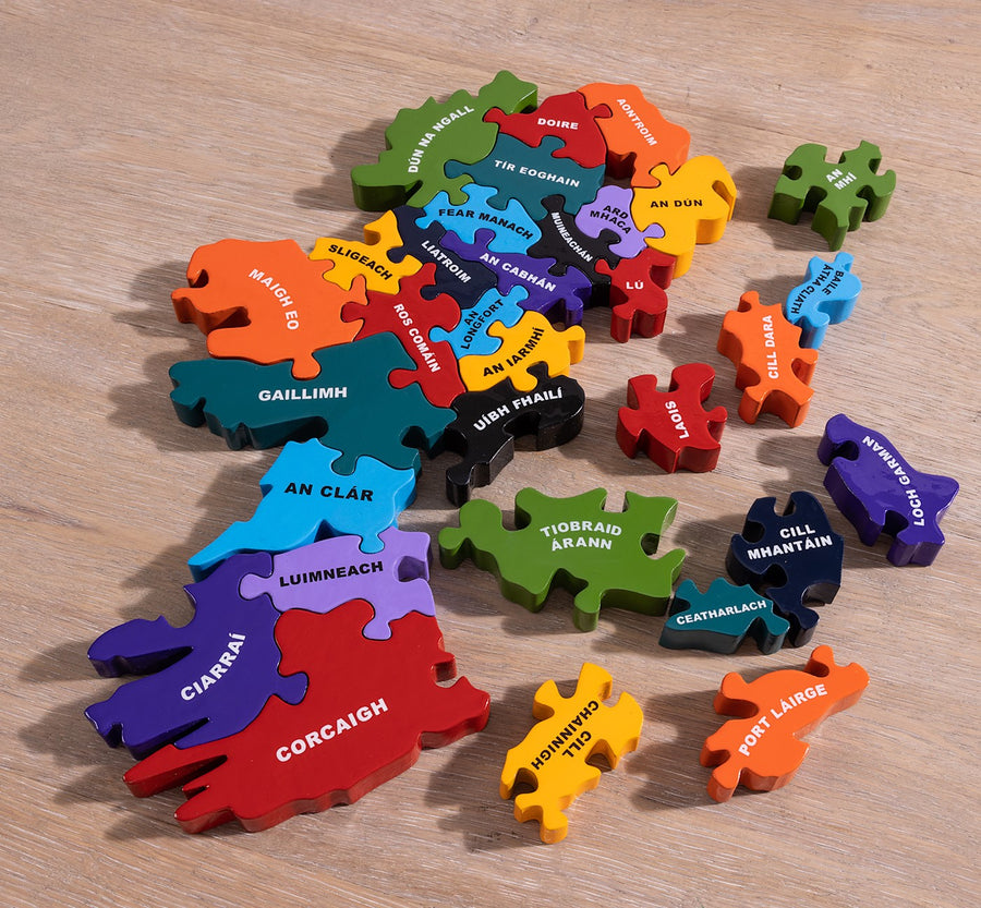 Map of Ireland Jigsaw Puzzle As Gaeilge