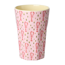 Load image into Gallery viewer, Tall Melamine Cup - Pink Lobster Print
