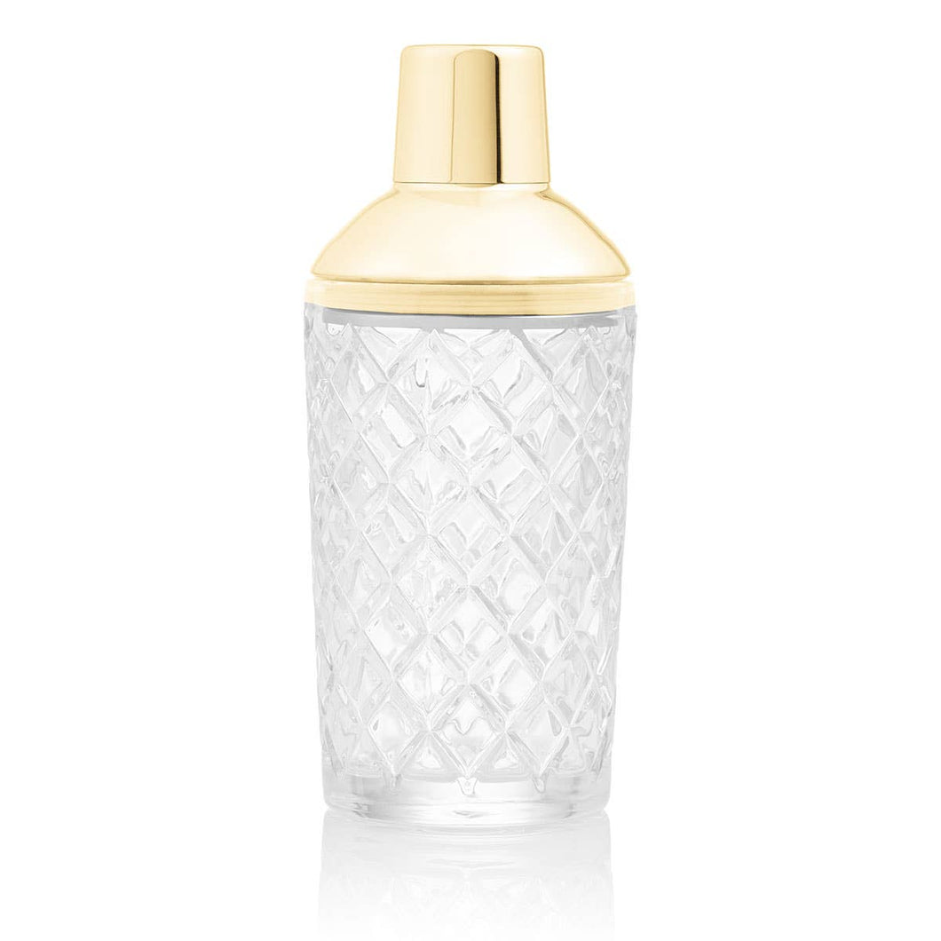 Glass Cocktail Shaker Gold - 600ml 20oz