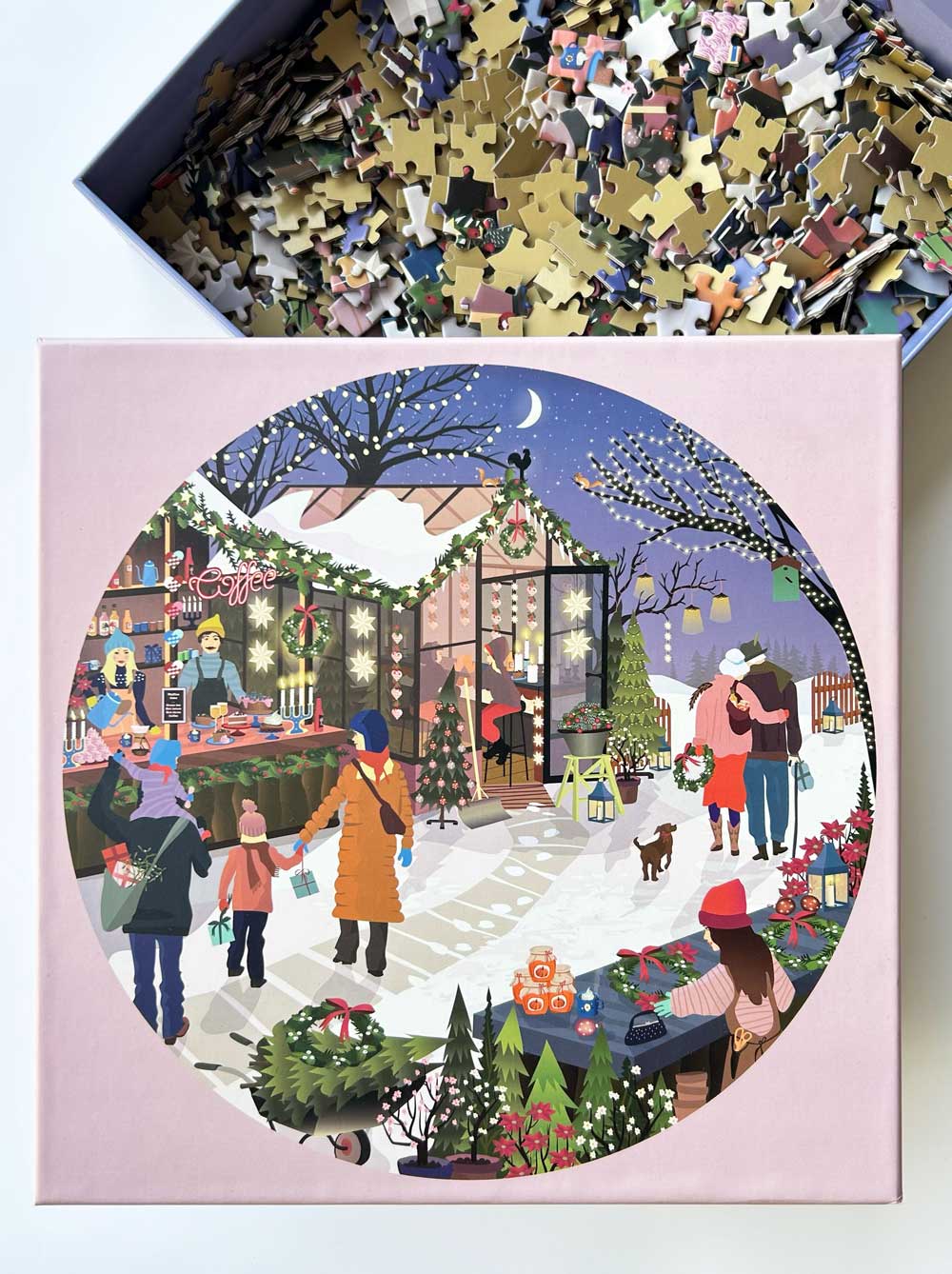 Round Puzzles Christmas Market 1000 Piece