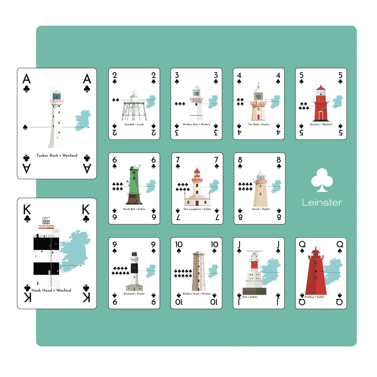Playing Cards - Lighthouses of Ireland