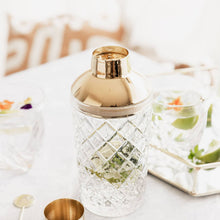 Load image into Gallery viewer, Glass Cocktail Shaker Gold - 600ml 20oz
