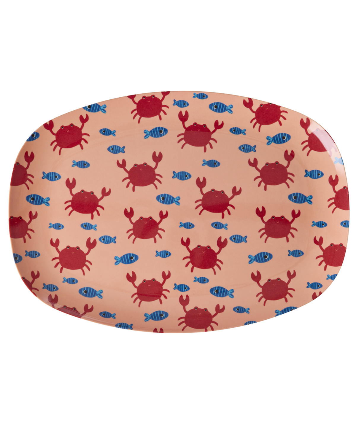 Large Rectangular Dinner Plate - Crab Print