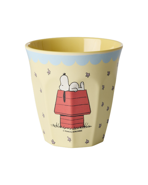 Medium Cup - Cream Snoopy Print