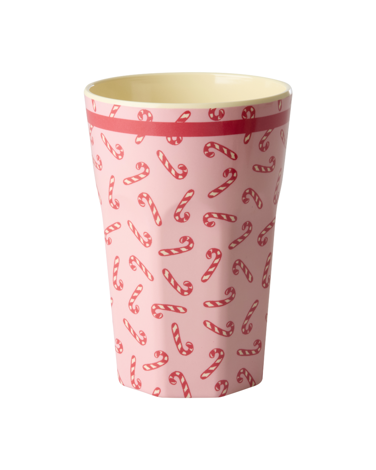 Melamine Tall Cup - Candy Cane Print