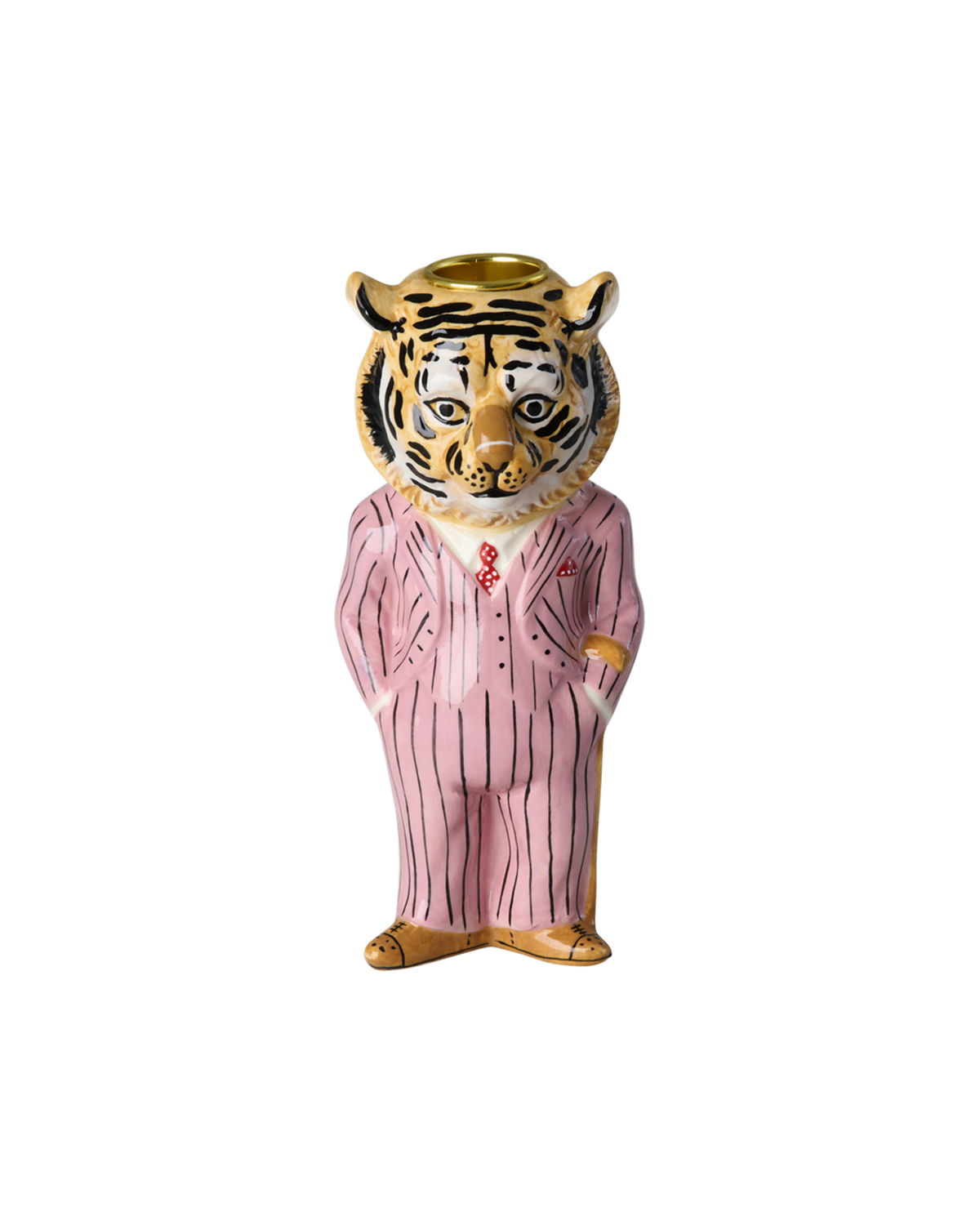 Tiger Ceramic Candle Holder