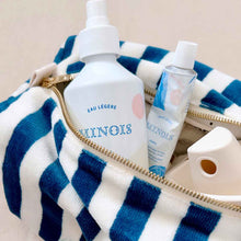 Load image into Gallery viewer, Terry Blue Midnight Stripe Wash Bag
