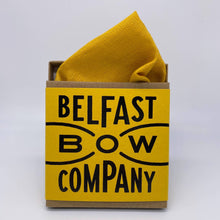 Load image into Gallery viewer, Irish Linen Pocket Square in Belfast Yellow
