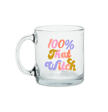 Load image into Gallery viewer, 100% That Witch Glass Mug
