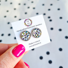 Load image into Gallery viewer, Leopard Print Studs - Rainbow Leopard
