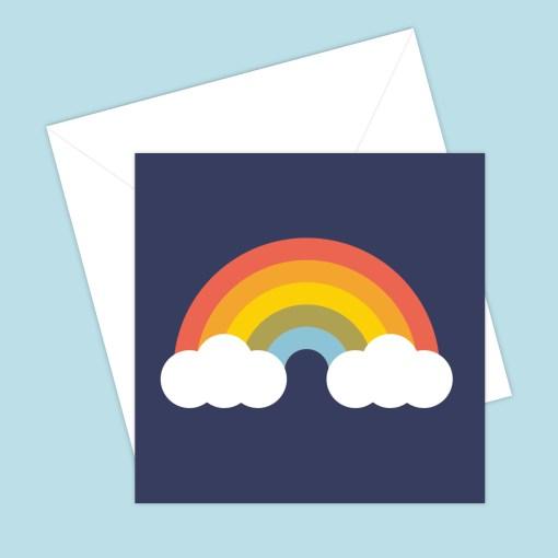 Retro Rainbow Greeting Card