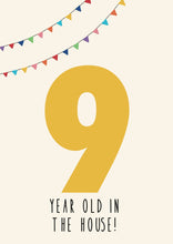 Load image into Gallery viewer, 9th Birthday Card
