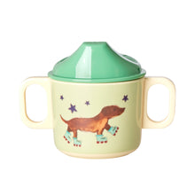 Load image into Gallery viewer, Melamine 2 Handled Baby Cup in Animal Print - Green
