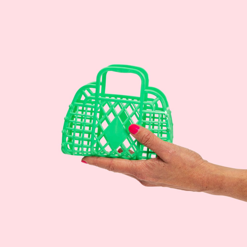 Retro Basket Jelly Bag - Mini Green