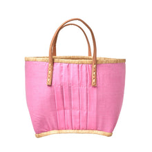 Load image into Gallery viewer, Medium Raffia Shopping Bag - Pink
