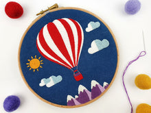 Load image into Gallery viewer, Hot Air Balloon Handmade Embroidery Kit Hoop Art
