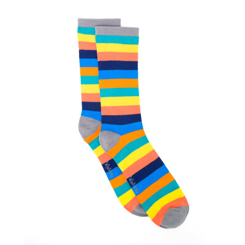 Rainbow Stripe Bamboo Sock (seamless toe)