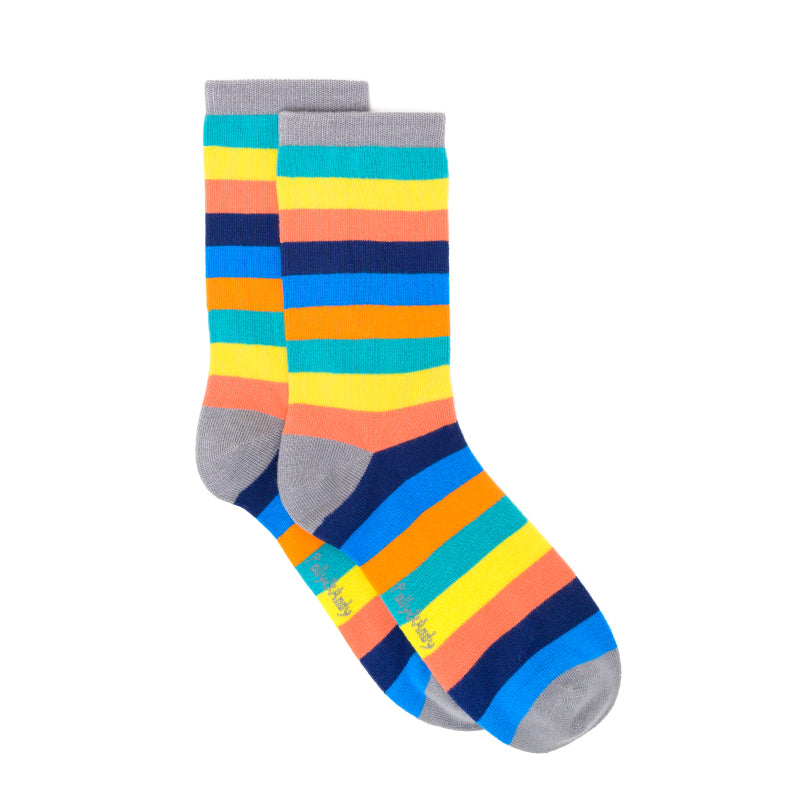 Rainbow Stripe Bamboo Sock (seamless toe)