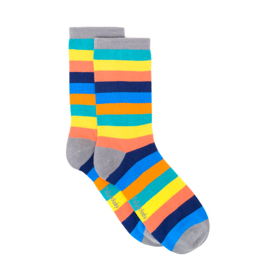 Rainbow Stripe Bamboo Sock (seamless toe)