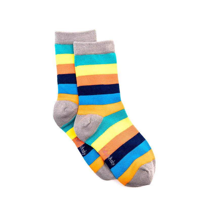 Rainbow Stripe Bamboo Sock (seamless toe)