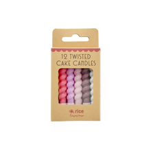 Load image into Gallery viewer, Twisted Cake Candle - 12 Pack - Pink Selection
