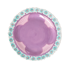 Load image into Gallery viewer, Ceramic Lunch Plate by Rice with Embossed Flower Design - Lavender
