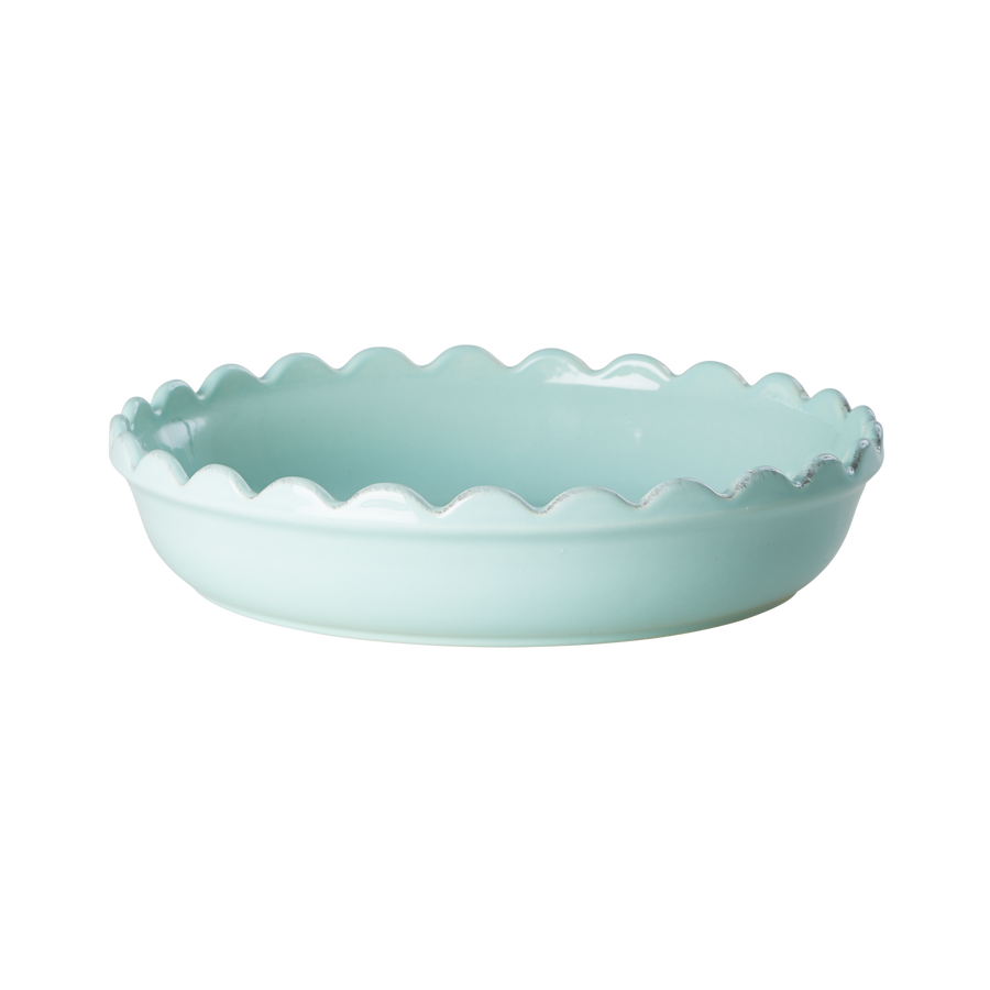 Stoneware Pie Dish by Rice - Mint - Small