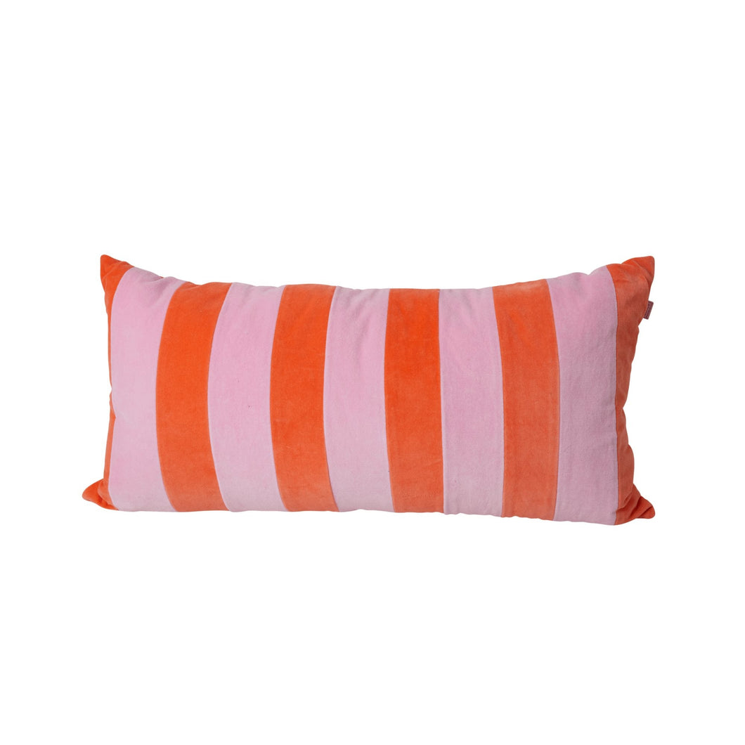 Orange and Pink Stripe Large cushion
