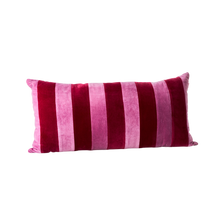 Load image into Gallery viewer, Rectangular Cushion with Purple and Maroon Stripes - Large
