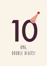 Load image into Gallery viewer, 10th Birthday Card
