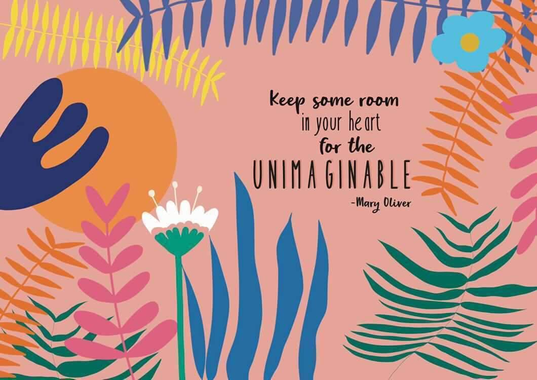 Keep some room.... Botanical quote print