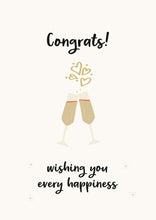 Load image into Gallery viewer, Wedding card - Congrats! Wishing you every happiness

