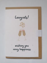 Load image into Gallery viewer, Wedding card - Congrats! Wishing you every happiness
