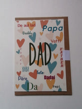 Load image into Gallery viewer, Dad, Daddy, Pops, Dadaí etc (Card)
