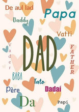 Load image into Gallery viewer, Dad, Daddy, Pops, Dadaí etc (Card)
