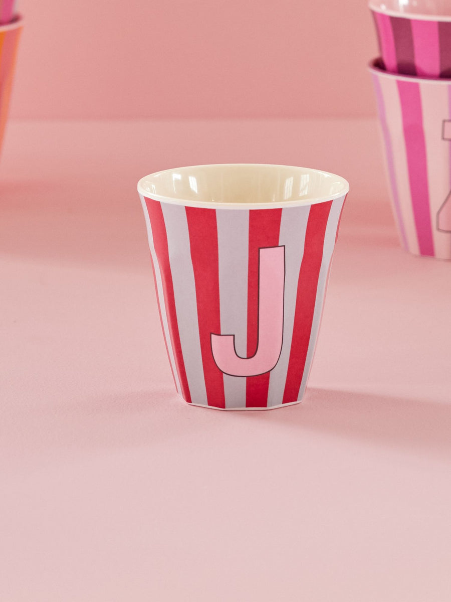 Stripe Letter Cups