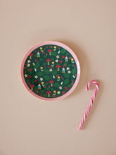 Load image into Gallery viewer, Melamine Dessert Plate - Green - Forest Gnome Print
