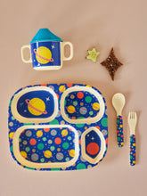 Load image into Gallery viewer, Melamine Baby Dinner Set - Galaxy Print
