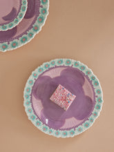 Load image into Gallery viewer, Ceramic Lunch Plate by Rice with Embossed Flower Design - Lavender
