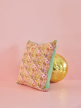 Load image into Gallery viewer, Cotton Cushion with Flower Print by Rice
