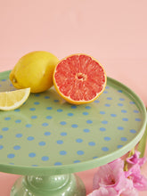 Load image into Gallery viewer, Melamine Cake Stand with Dots - Green
