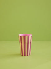 Load image into Gallery viewer, Melamine Tall Cup - Plum Stripe

