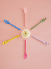 Load image into Gallery viewer, Melamine Cake Fork by Rice in Assorted SS23 Colours - Bundle of 6
