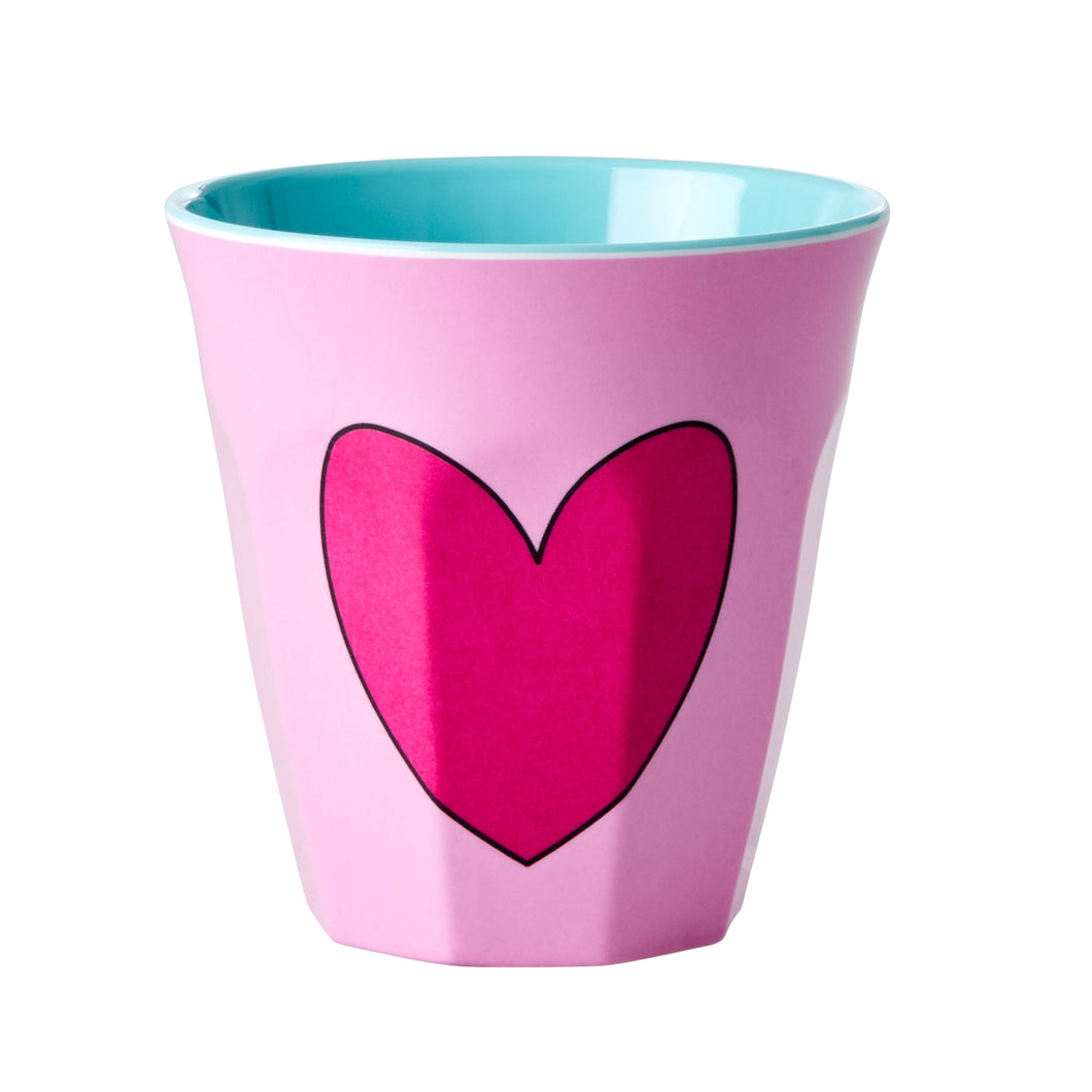 Melamine cup with Heart - Pink