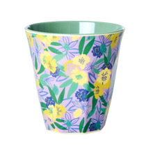 Load image into Gallery viewer, Melamine Medium Cup by Rice in Fancy Pansy Print
