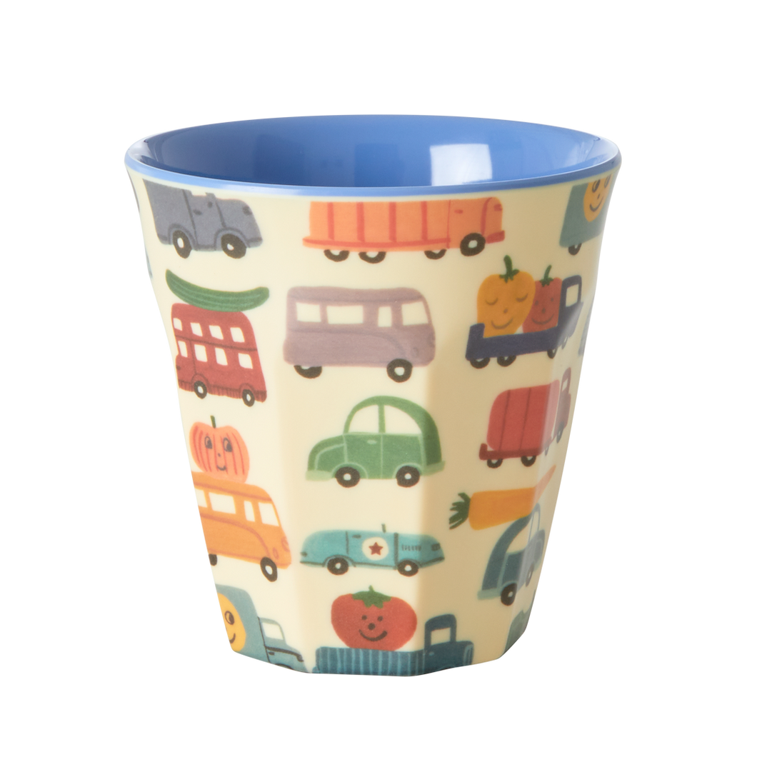 Cup in Happy Cars Print